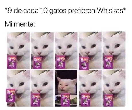 9 de cada 10 gatos prefieren whiskas - meme