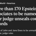 Epstein list news