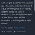 Kylie Jenner's make up arttist car accident story