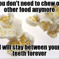 Overly attached popcorn