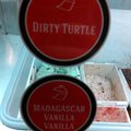 One of the flavor icecreams dirty turtle..