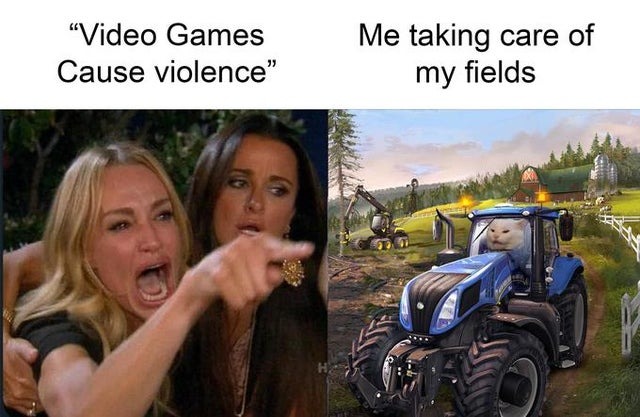 Video games cause violence - meme