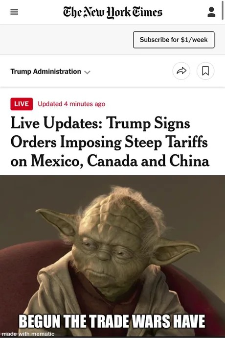 Begun the Trade Wars have - meme