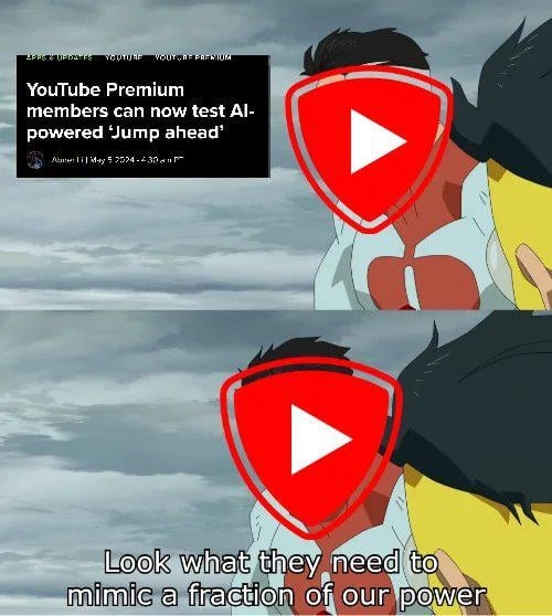 Youtube premium meme