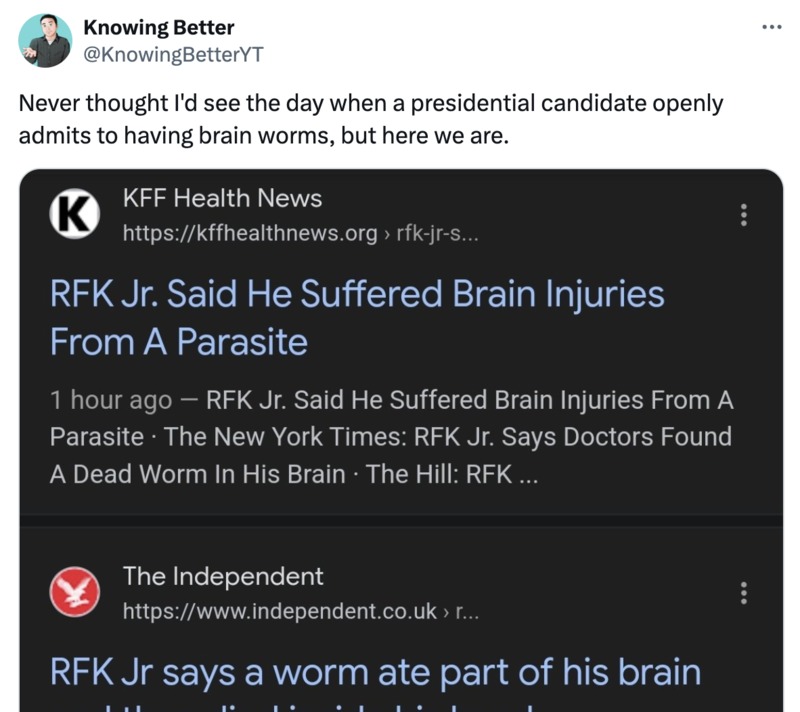 RFK Jr brainworms meme