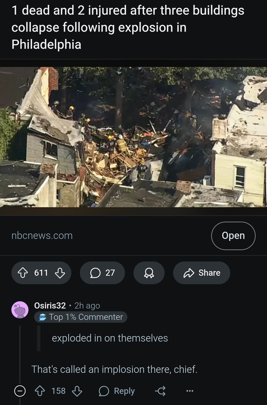 Philly explosion levels buildings 1 dead 2 hurt - meme
