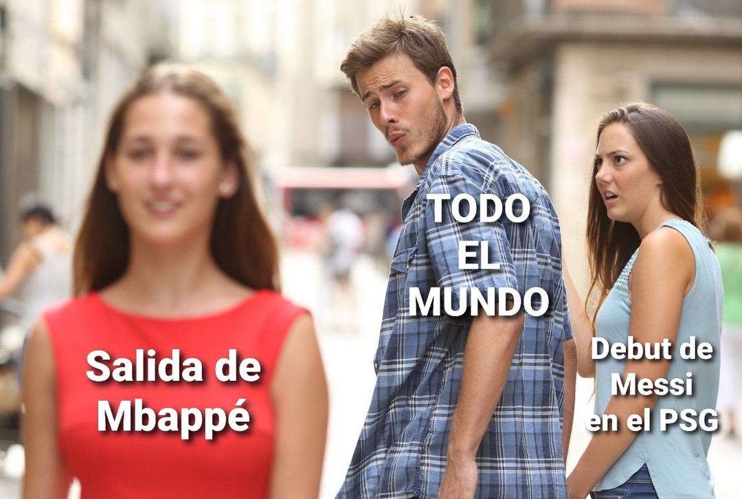 Messi, Mbappé - meme