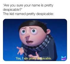 kid named despicable - meme