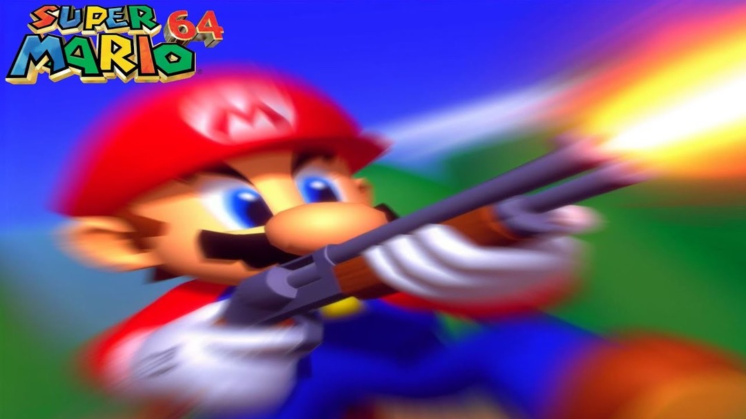 Mario with a shotgun - meme