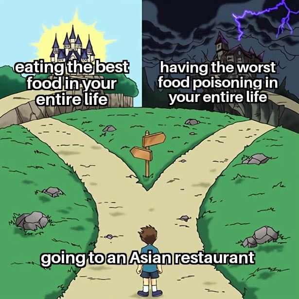 Going to an Asian restaurant - meme