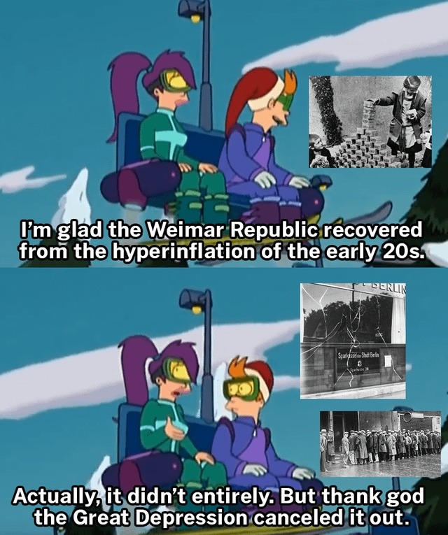 The Weimar Republic didn’t die, it just got replaced by something worse - meme