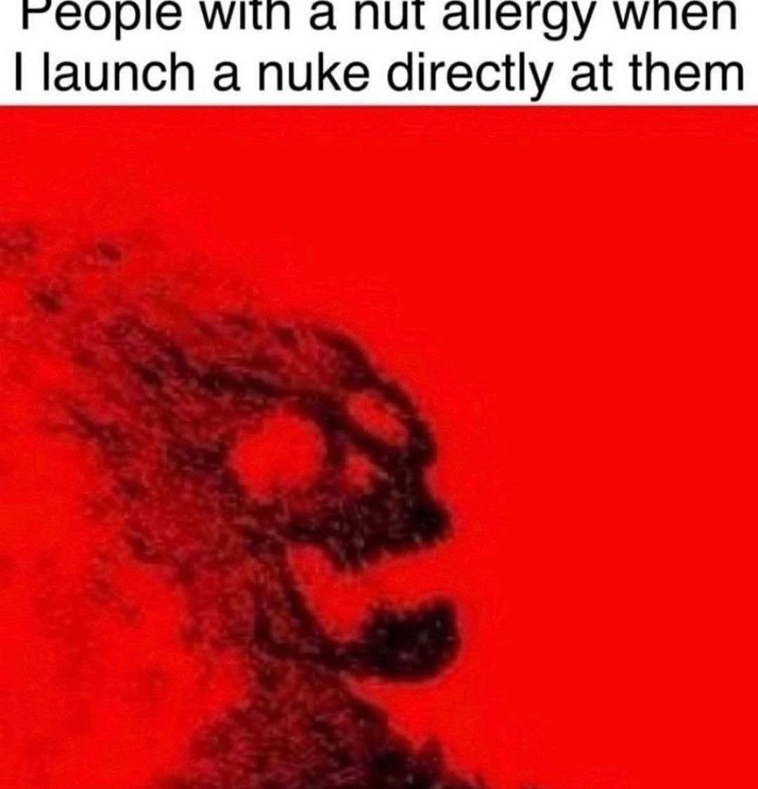The sins of mankind shall be cleansed in nuclear fire - meme