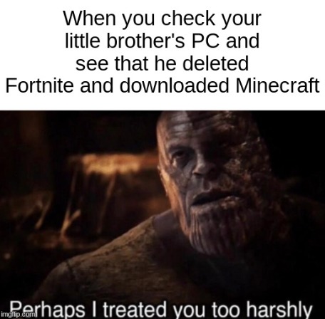 Title is playing Minecraft - meme