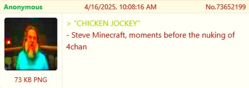 Chicken Jockey witnessed history seconds before chaos - meme