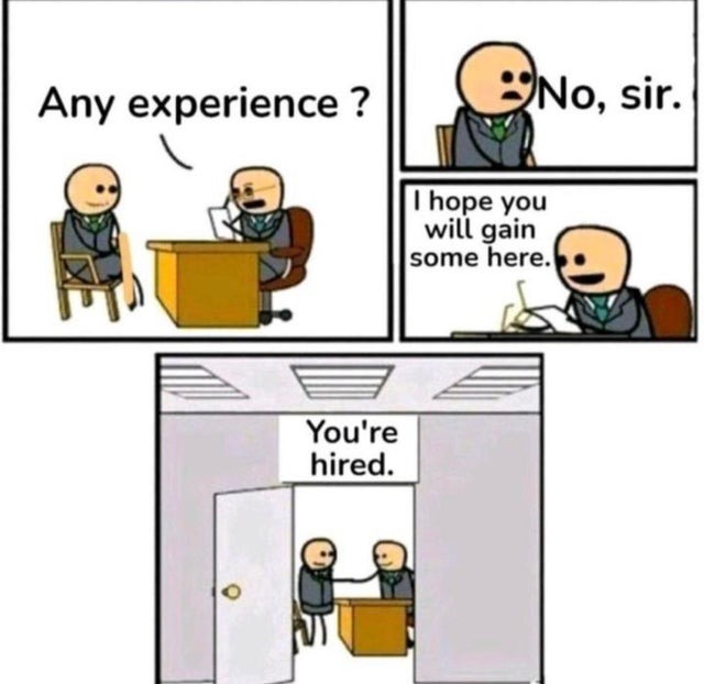 Wholesome interview experience - meme