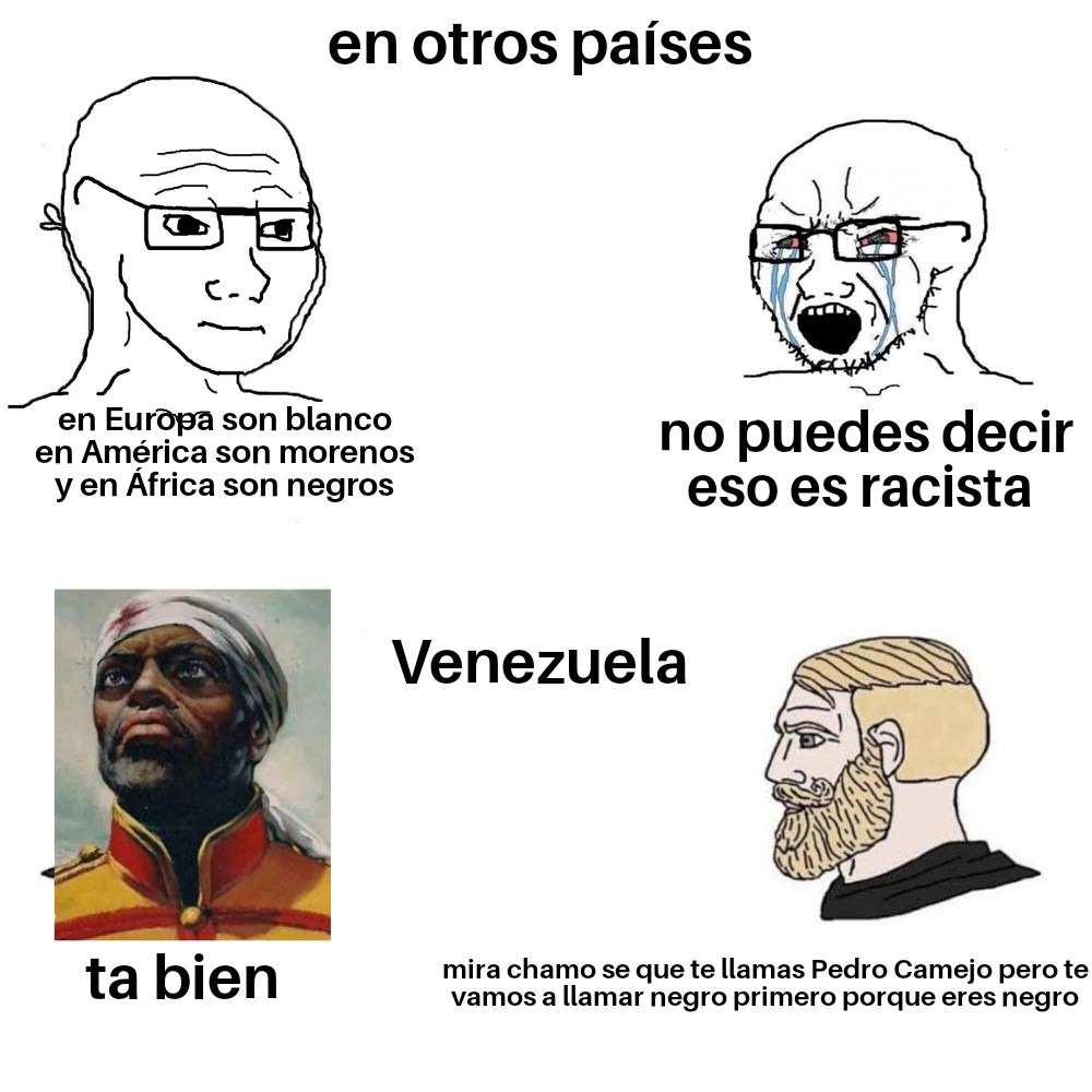 Contexto:negro primero es un tipo que participo primero en el ejercicito realista pero paso a lucha para la independencia de Venezuela - meme