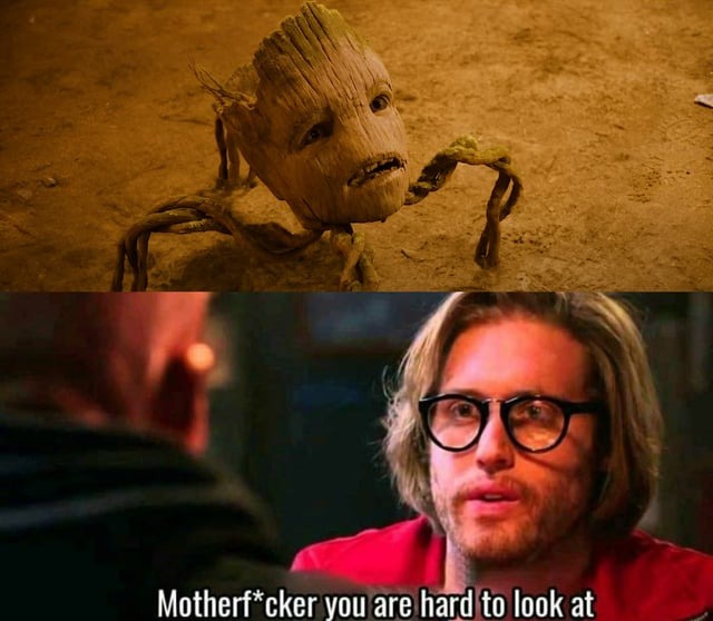 Spider Groot was weird and cool - meme