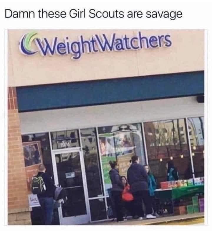 The Girl Scouts profit, WW gains customers - meme