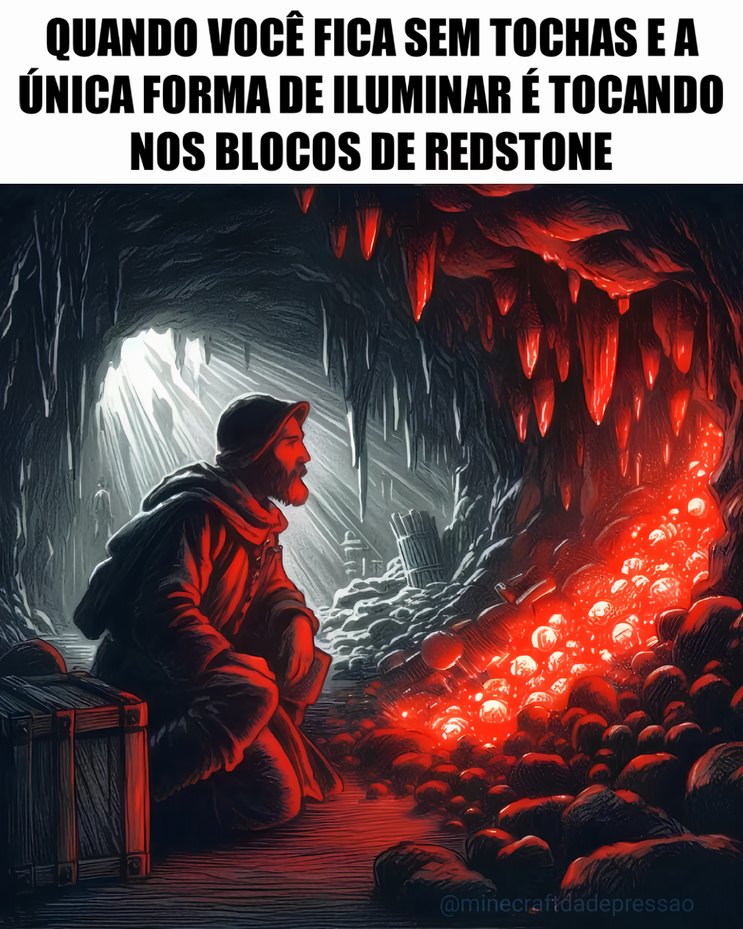 A redstone sempre salvando... - meme