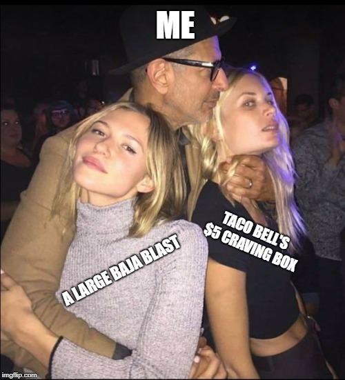 The world according to pimp Jeff Goldblum - meme