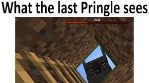 is a pain to find the last pringle - meme