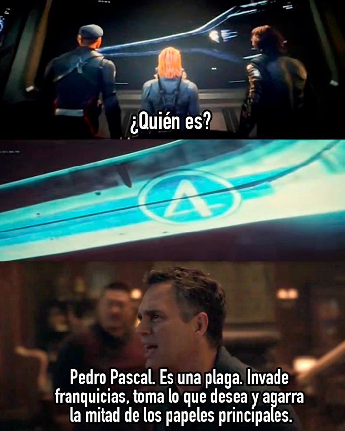 Pedro Pascal: invasor oficial de todas las franquicias - meme