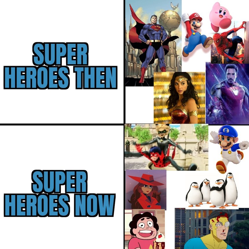 WTF happened to Super heroes now at day?!?! - meme