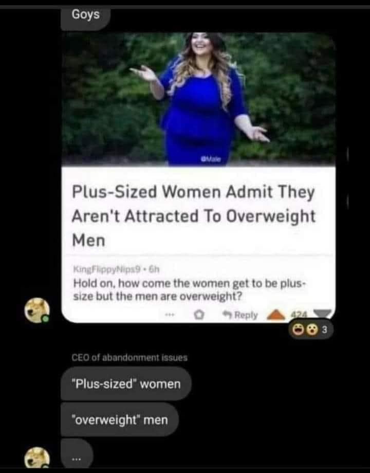 I am officially a plus sized man - meme