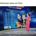 Nombres peruanos inspirados en Dragon Ball