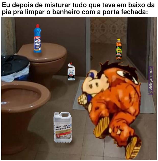 Só de usar produto com cloro meus olhos ardem que só - meme