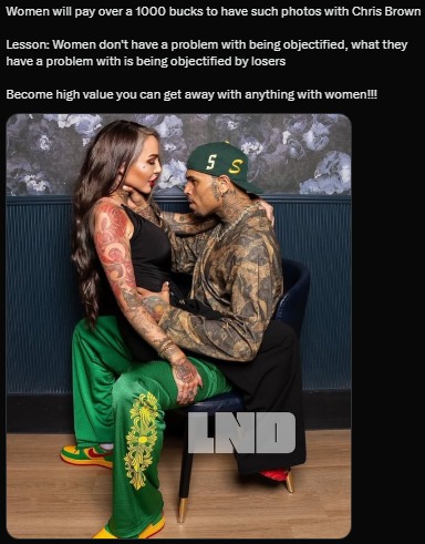 wiping boogers on your wife paying for pics with chris brown - meme