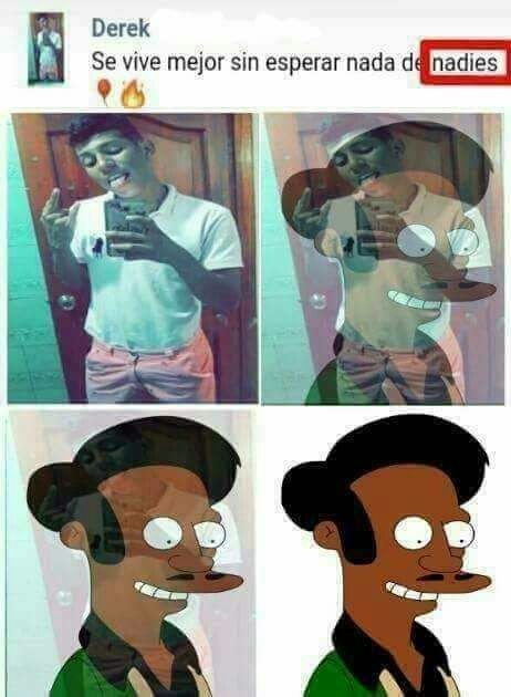 Apu se va de los Simpsons - meme