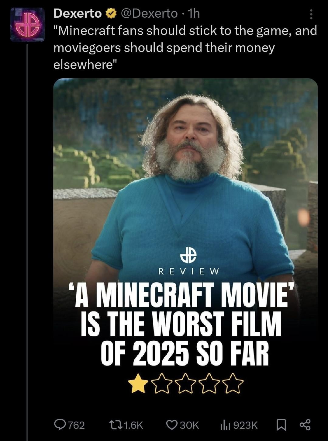 Reviewers say Minecraft fans should stay home - meme