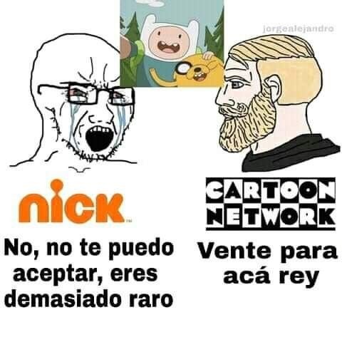 Nick cancelo a hoa de adventura solo por maratones de bib esponja y fanboy y chumchum - meme