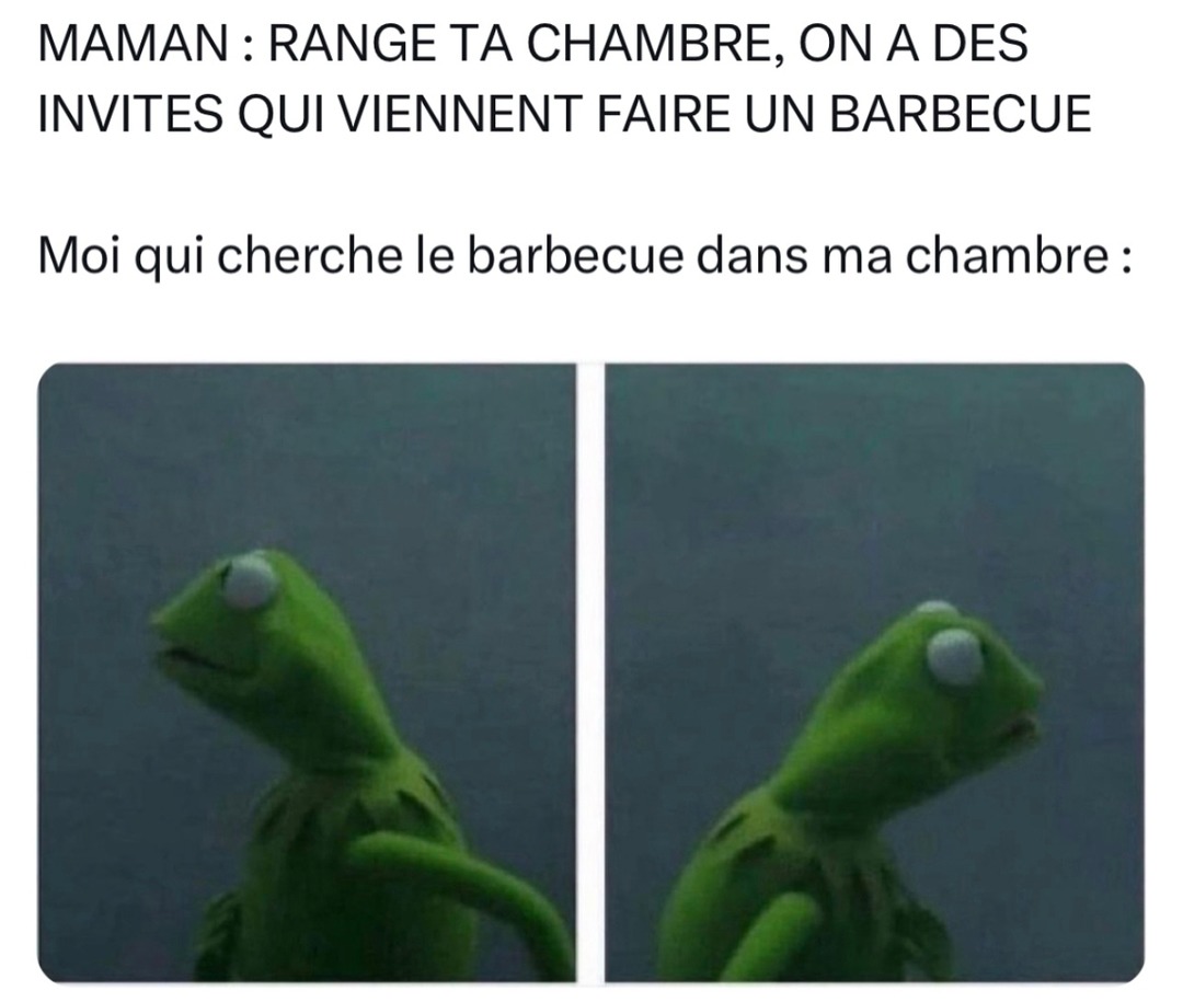 Cherche barbecue dans ma chambre, c’est urgent - meme