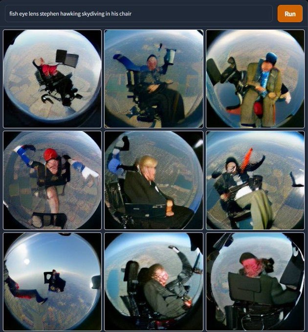 Stephen Hawking haciendo skydive - meme