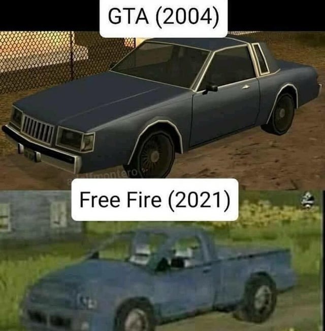 GTA vs Free Fire - meme