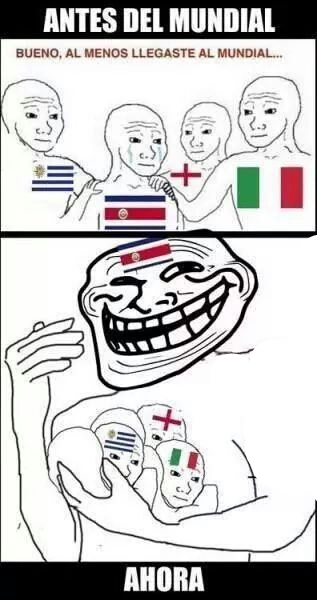 Costa Rica antes y después del Mundial... xD - meme
