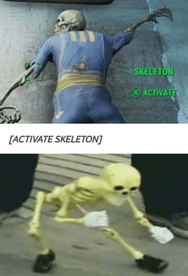 Spookie scary skeleton - meme
