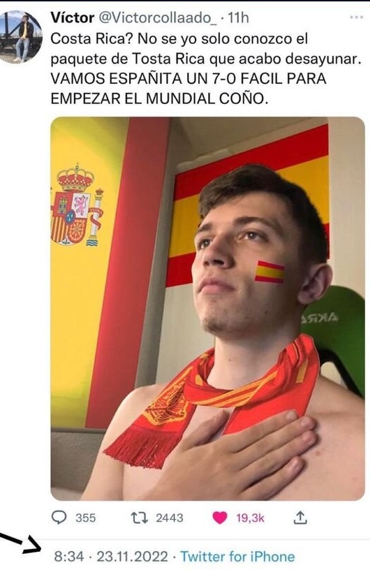 Este tio acertó el 7-0 de España del mundial - meme