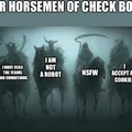 The four horsman of check boxes
