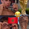 Marruecos tras terminar su sueño del mundial. (perdón por el emoji)