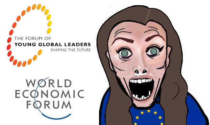 Something is very wrong with the WEF logo, do you notice it? - meme