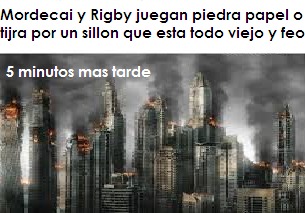 literal siempre debe explotar algo en regular show - meme
