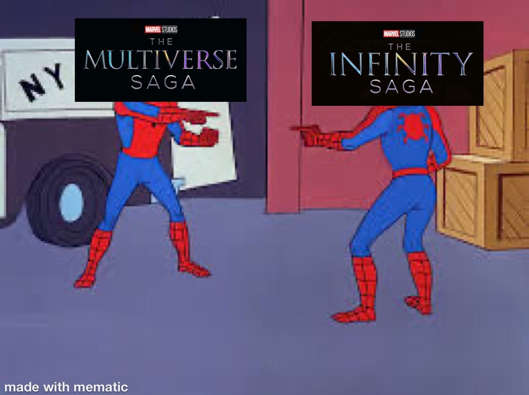 Saga del infinito vs la saga multiversal - meme