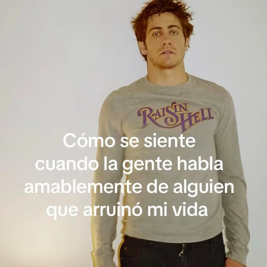 Cuando todos hablan bien de alguien que te destruyó por dentro - meme