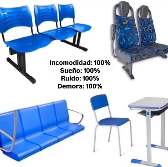 Nivel de incomodidad y sueño al 1000, y el bus ni llega - meme