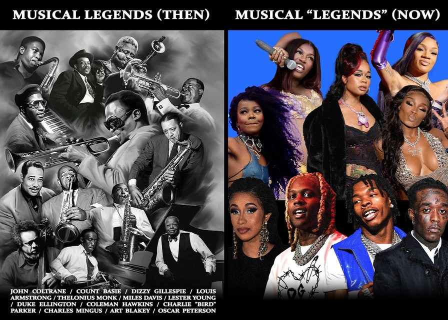 Musical Legends (Then vs Now) - meme