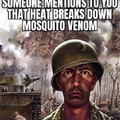 Heat against mosquito venom