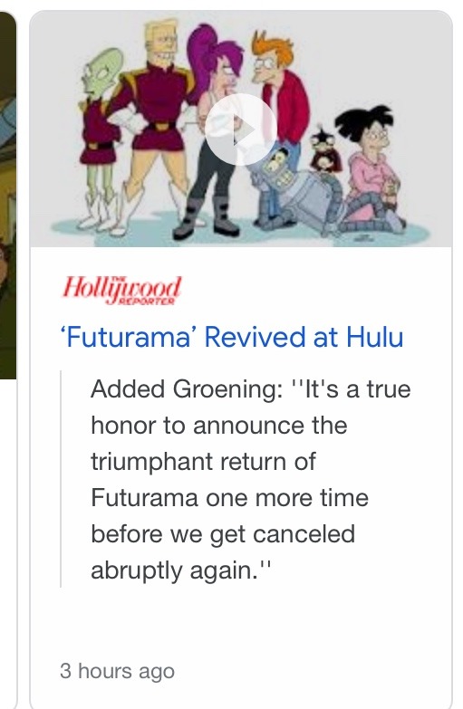 Futurama got renewed on Hulu - meme